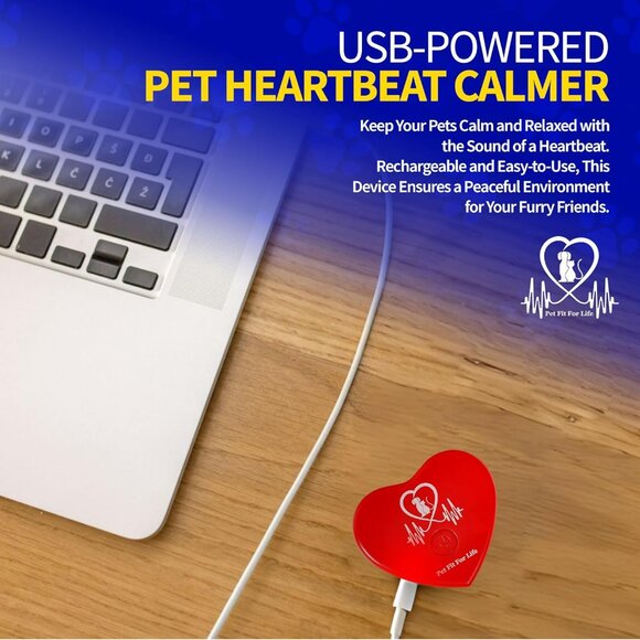 Rechargeable Red Heartbeat Simulator with USB Cord – Long-Lasting Heartbeat Toy - Picture 3 of 8